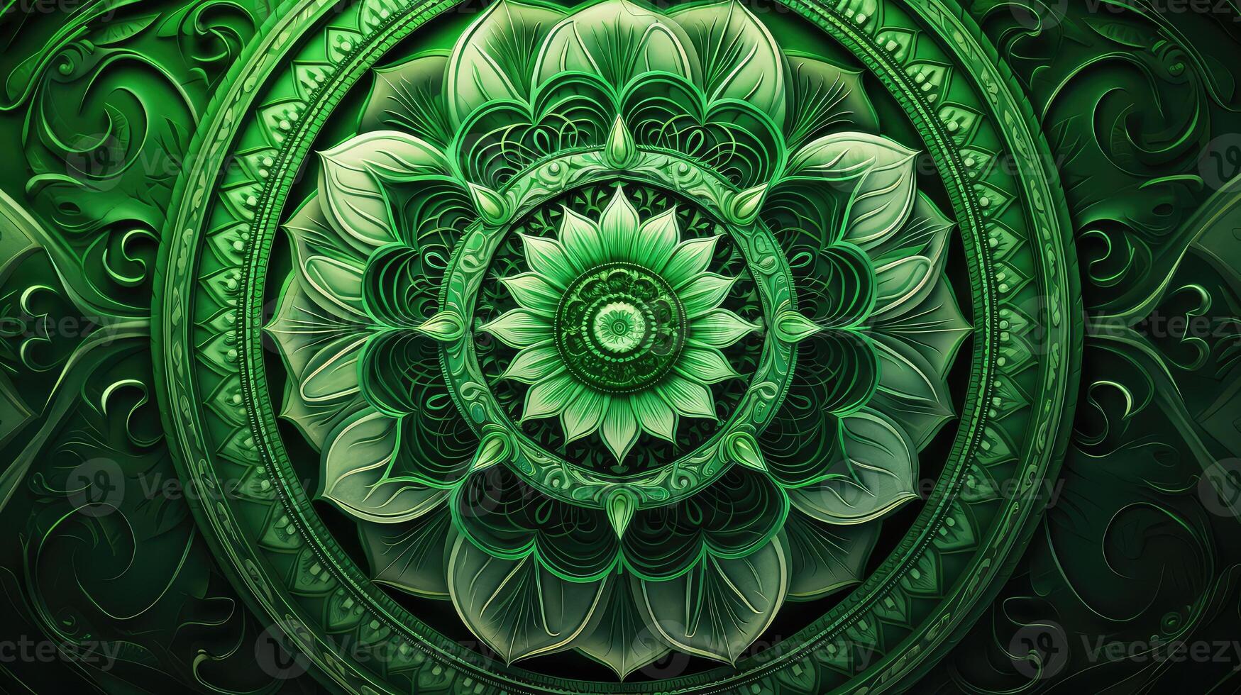patterns green mandala photo