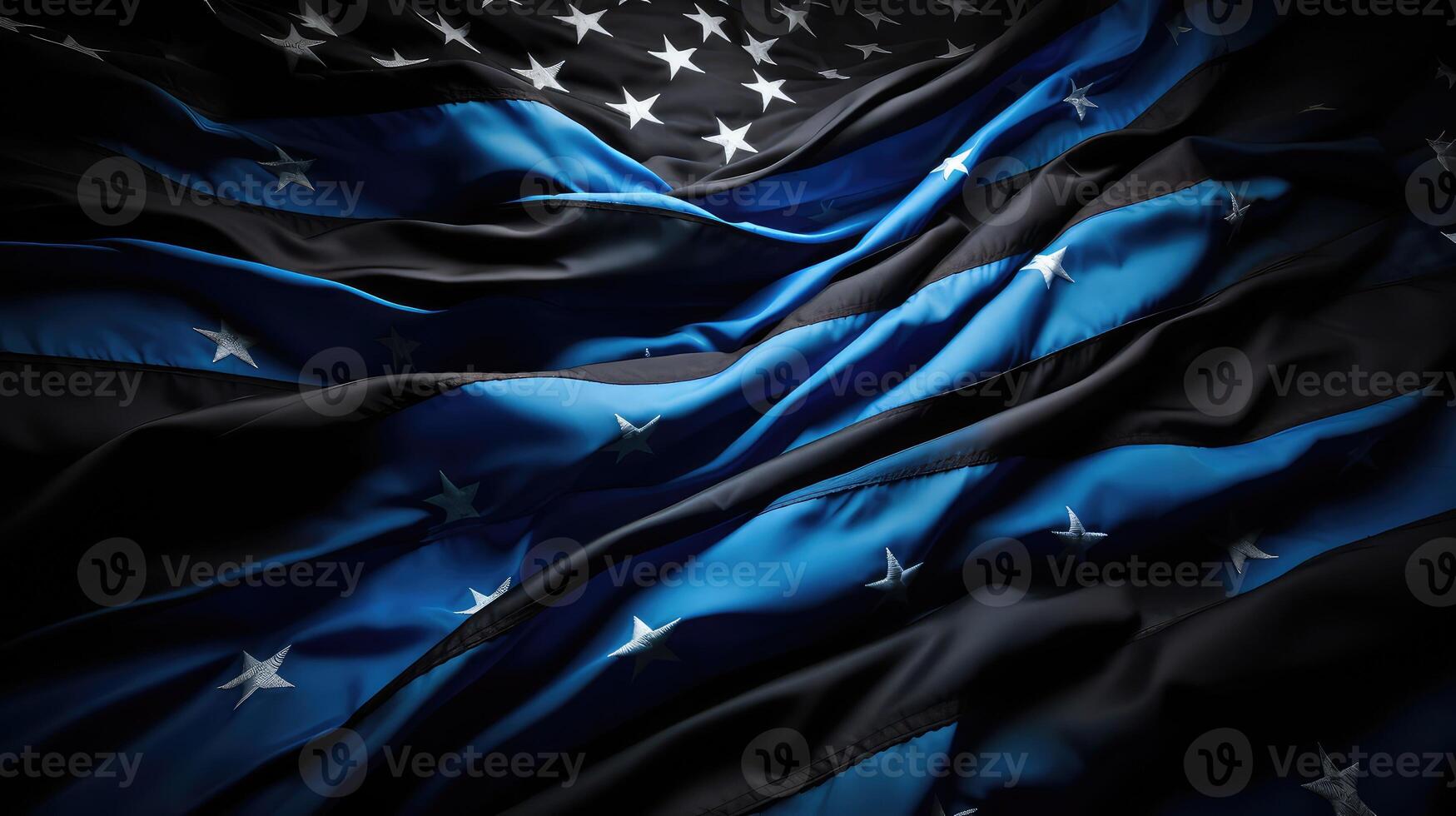 remembrance black and blue flag photo