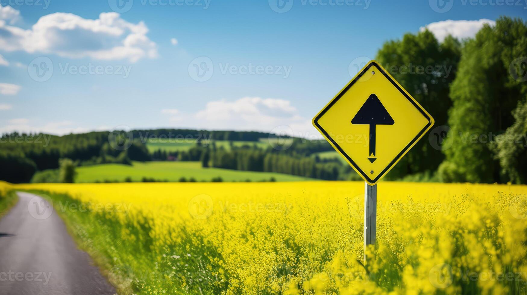 wildlife yellow road sign photo