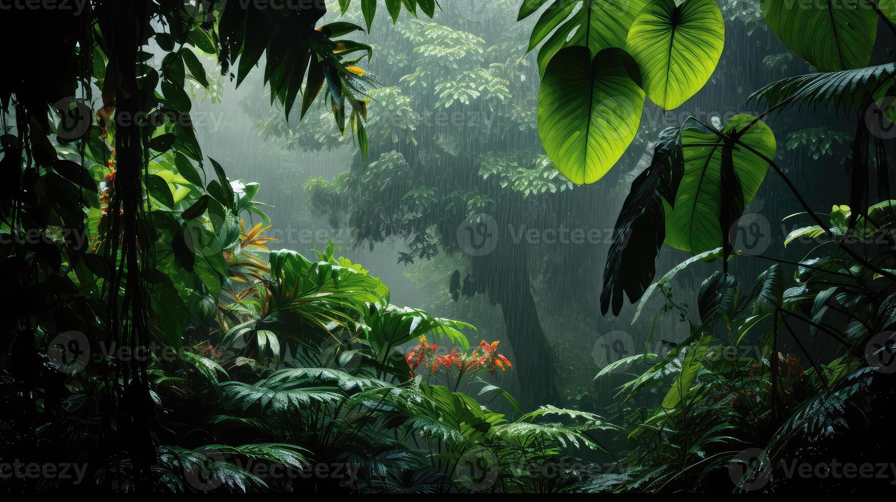 lush rain plants photo