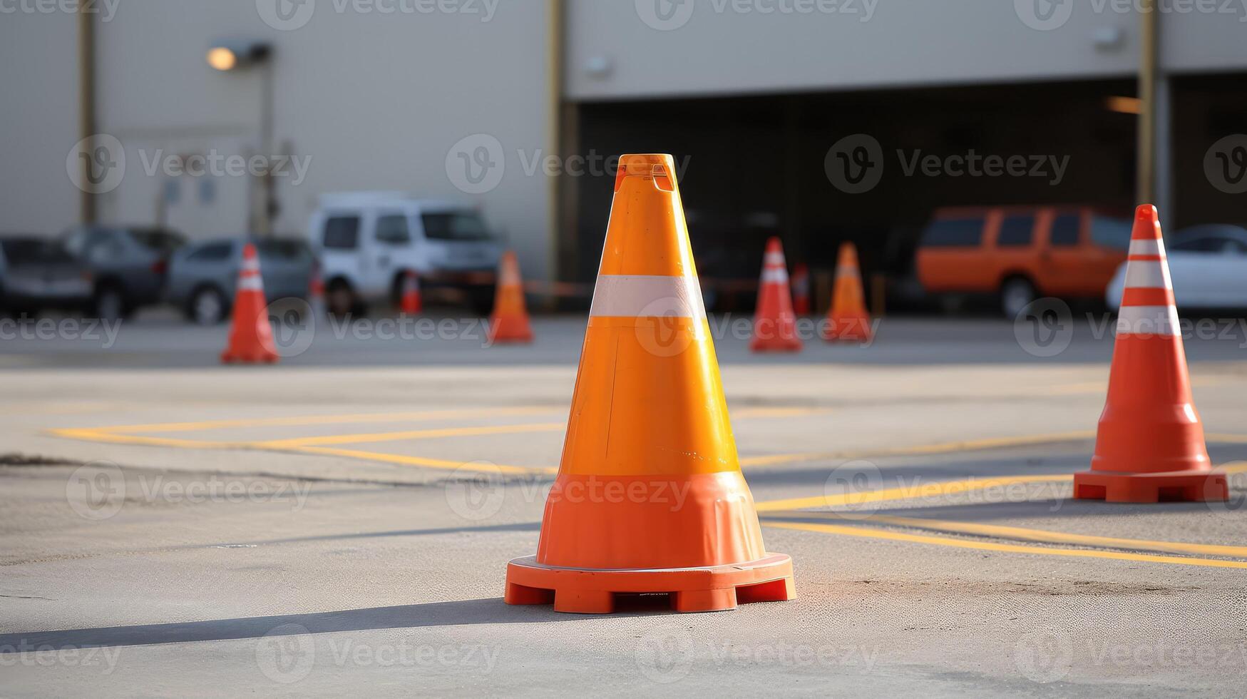 construction orange safety cone photo