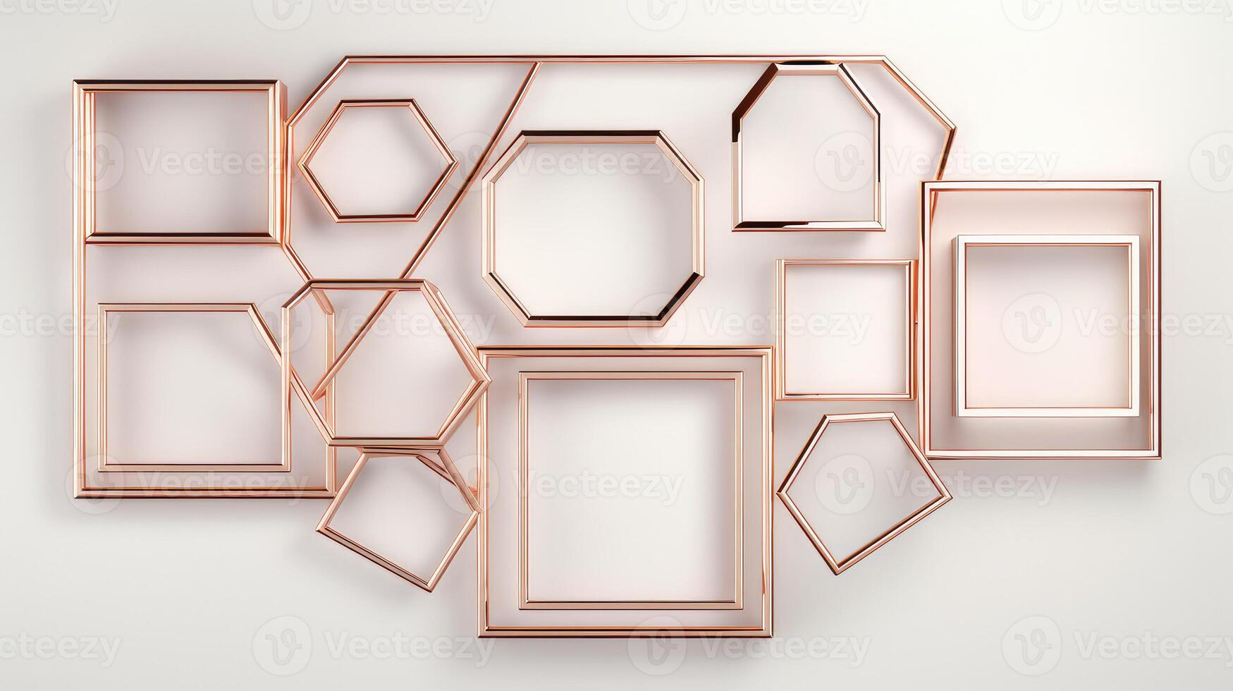 gallery rose gold geometric frame photo