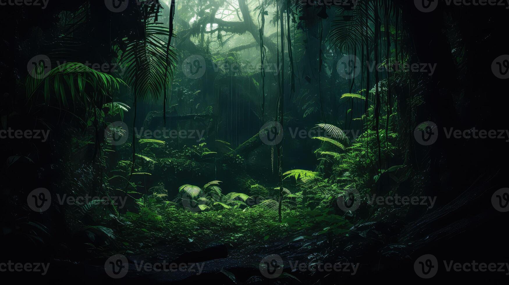 mystery green background dark photo