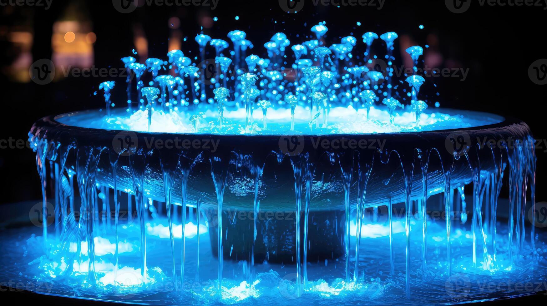 water blue light effects photo