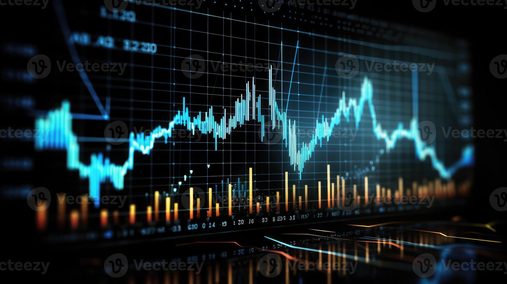indicators stock chart black photo