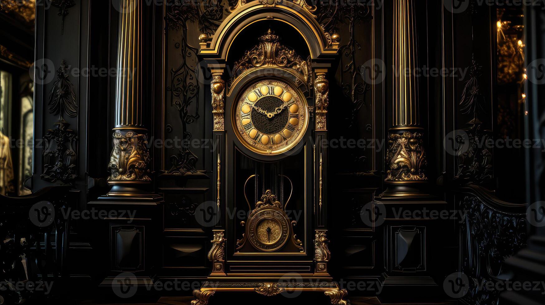 grfather black and gold clock photo