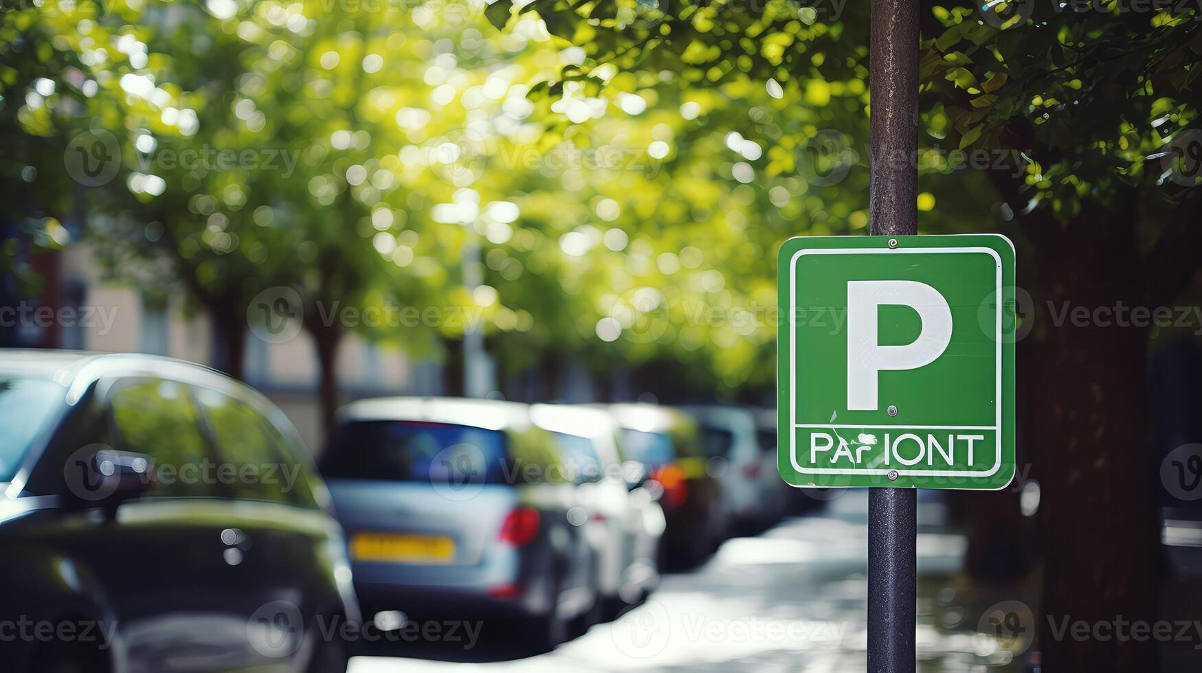 urban green traffic sign photo