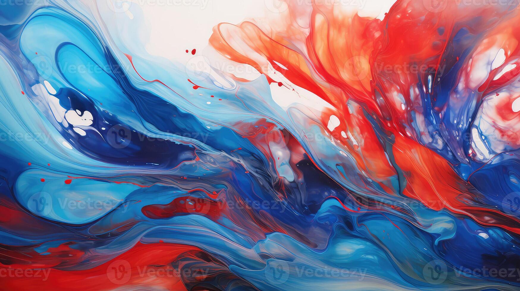 swirl abstract red blue photo
