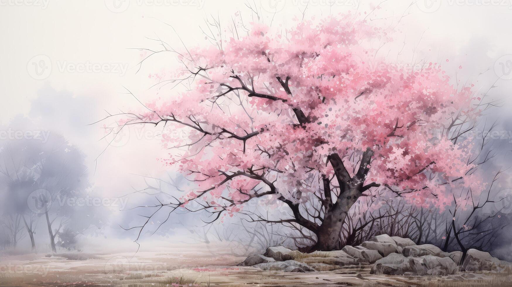 blossom tree drawing photo