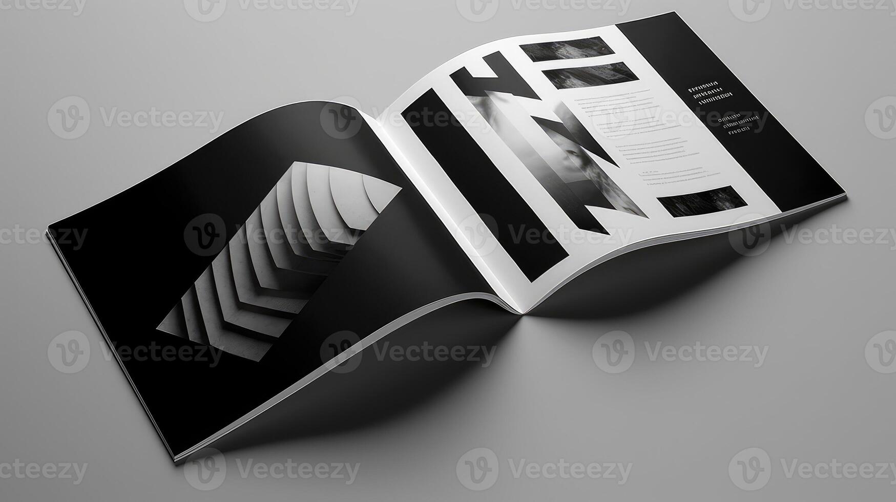 patterns black and white brochure layout photo