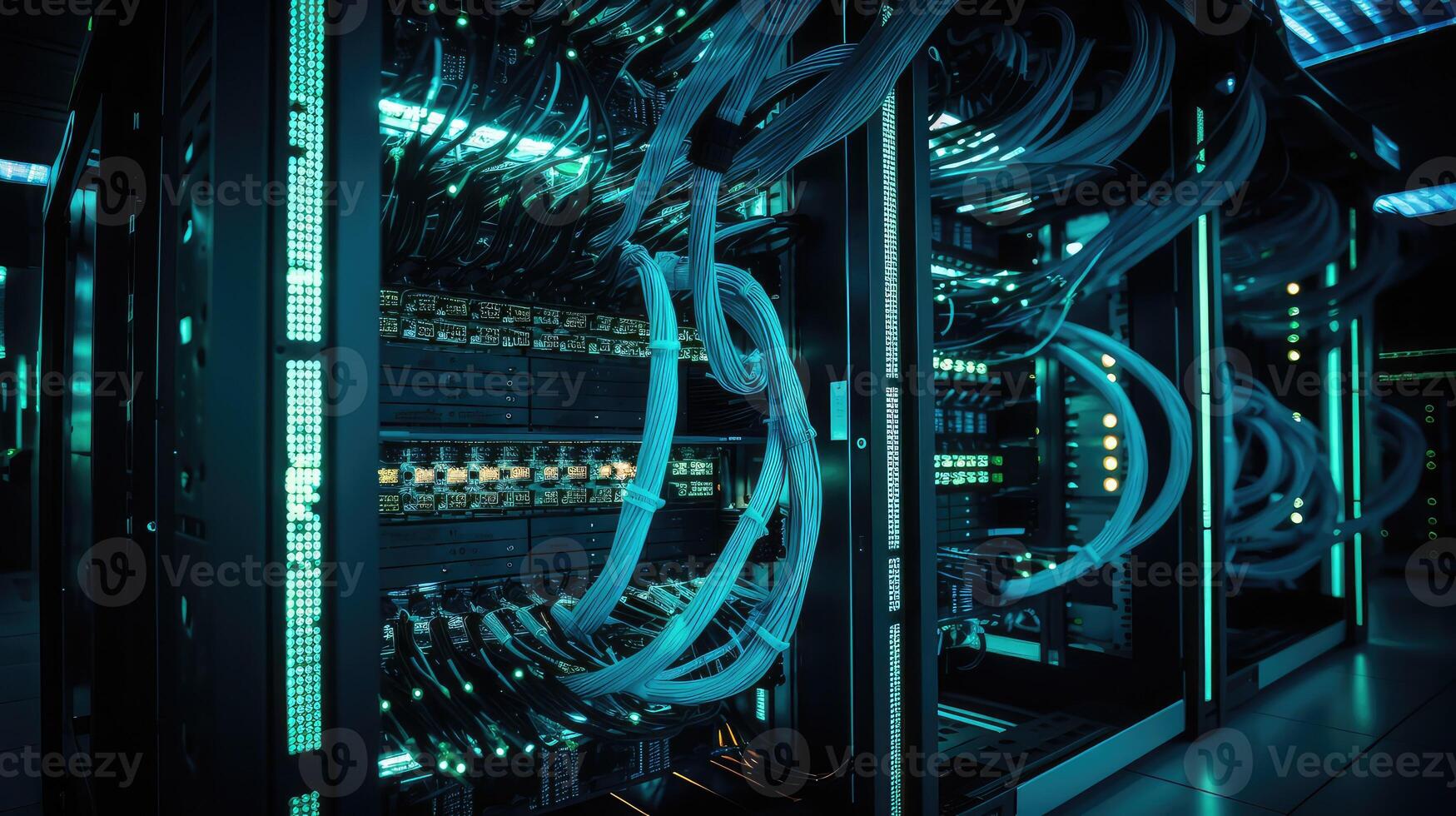 servers data center cabling photo