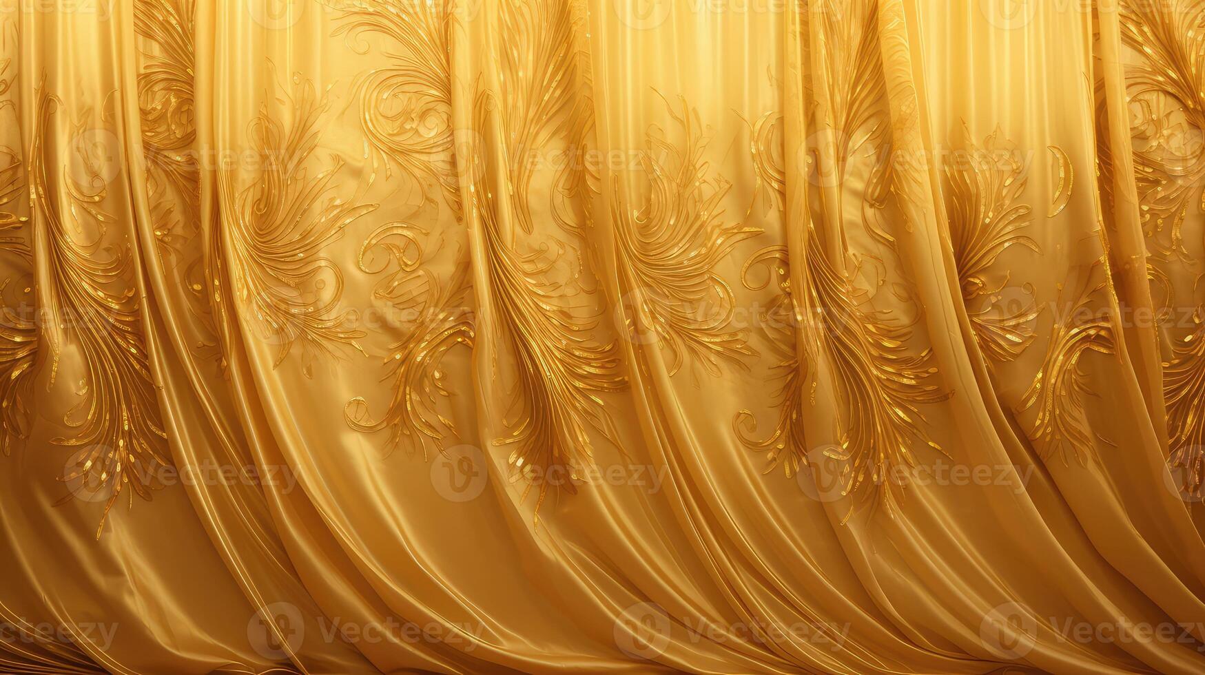 intricate gold curtain background photo