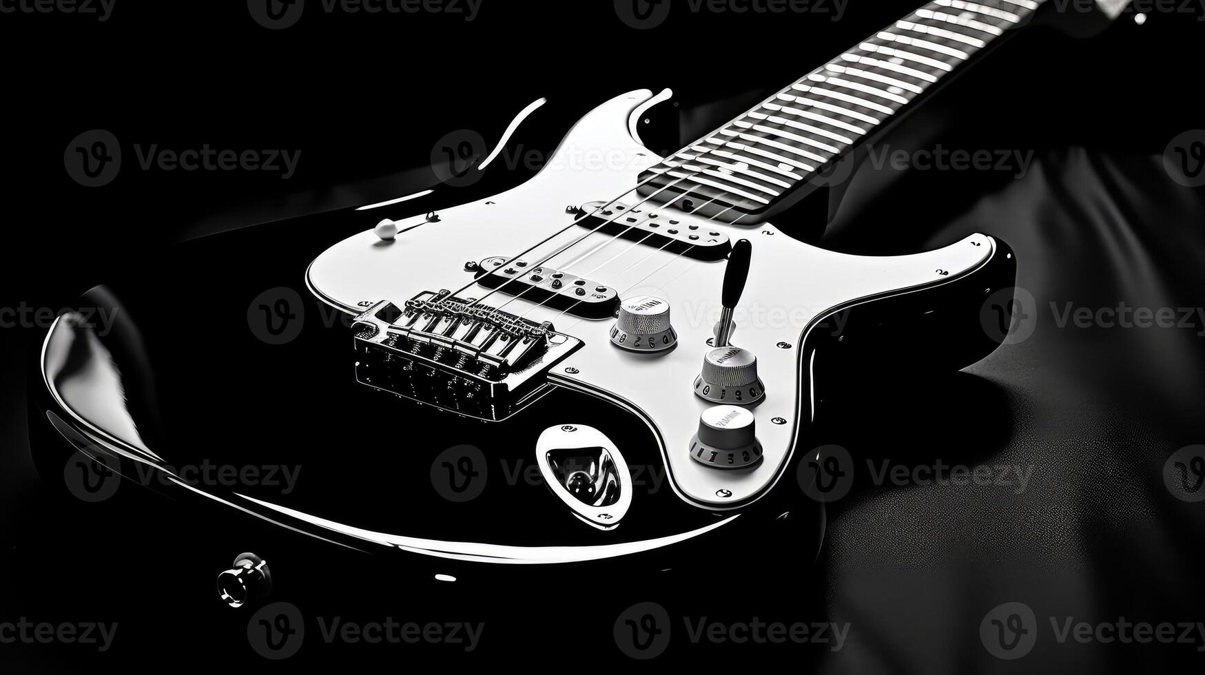 stratocaster ufo black and white photo