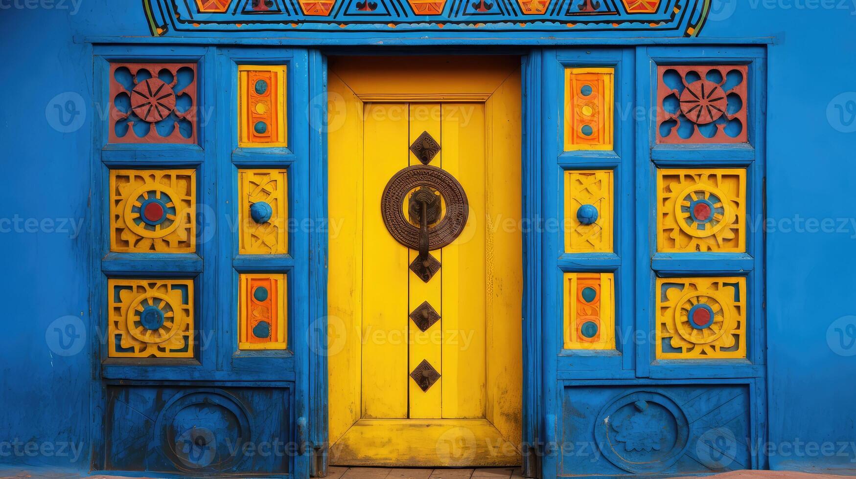 blue box door photo