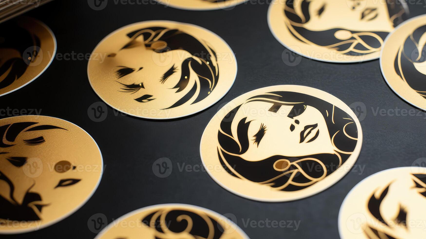 metallic matte gold foil photo