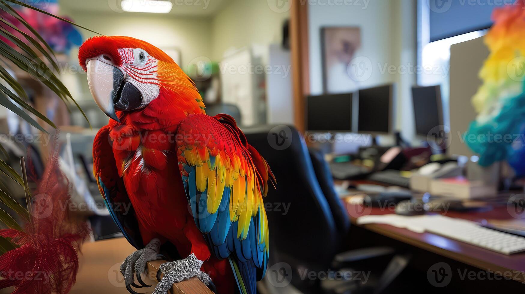 feathers office pets photo