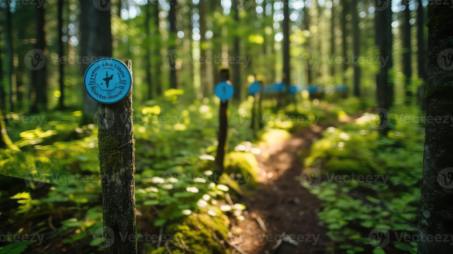 guide blue location markers photo