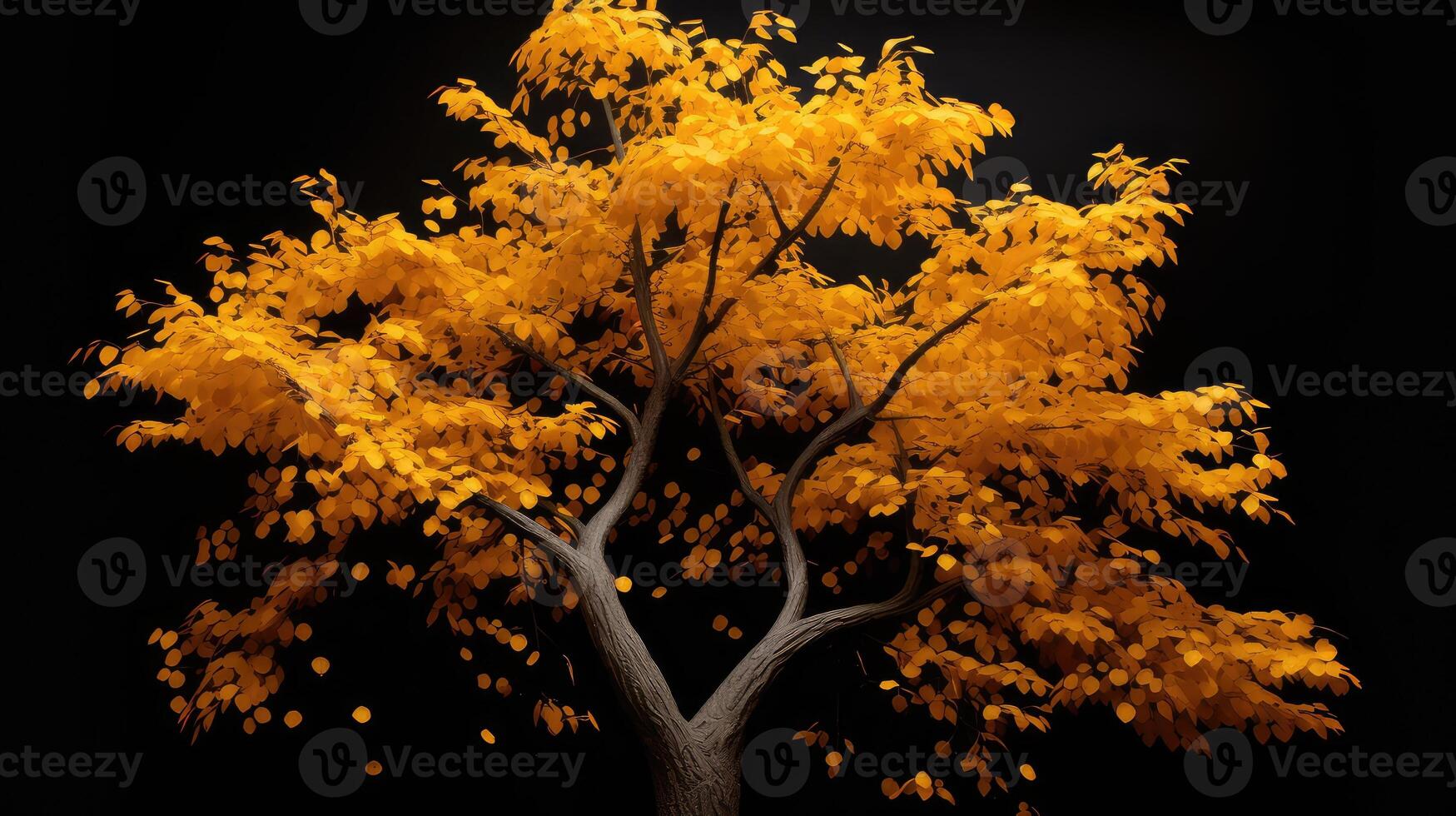 leaves fall tree isolated photo