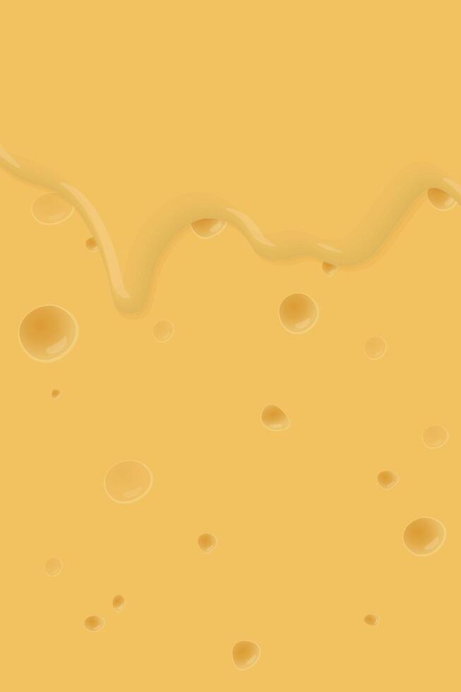 Melted cheese texture vertical background graphic illustration have blank space. vector