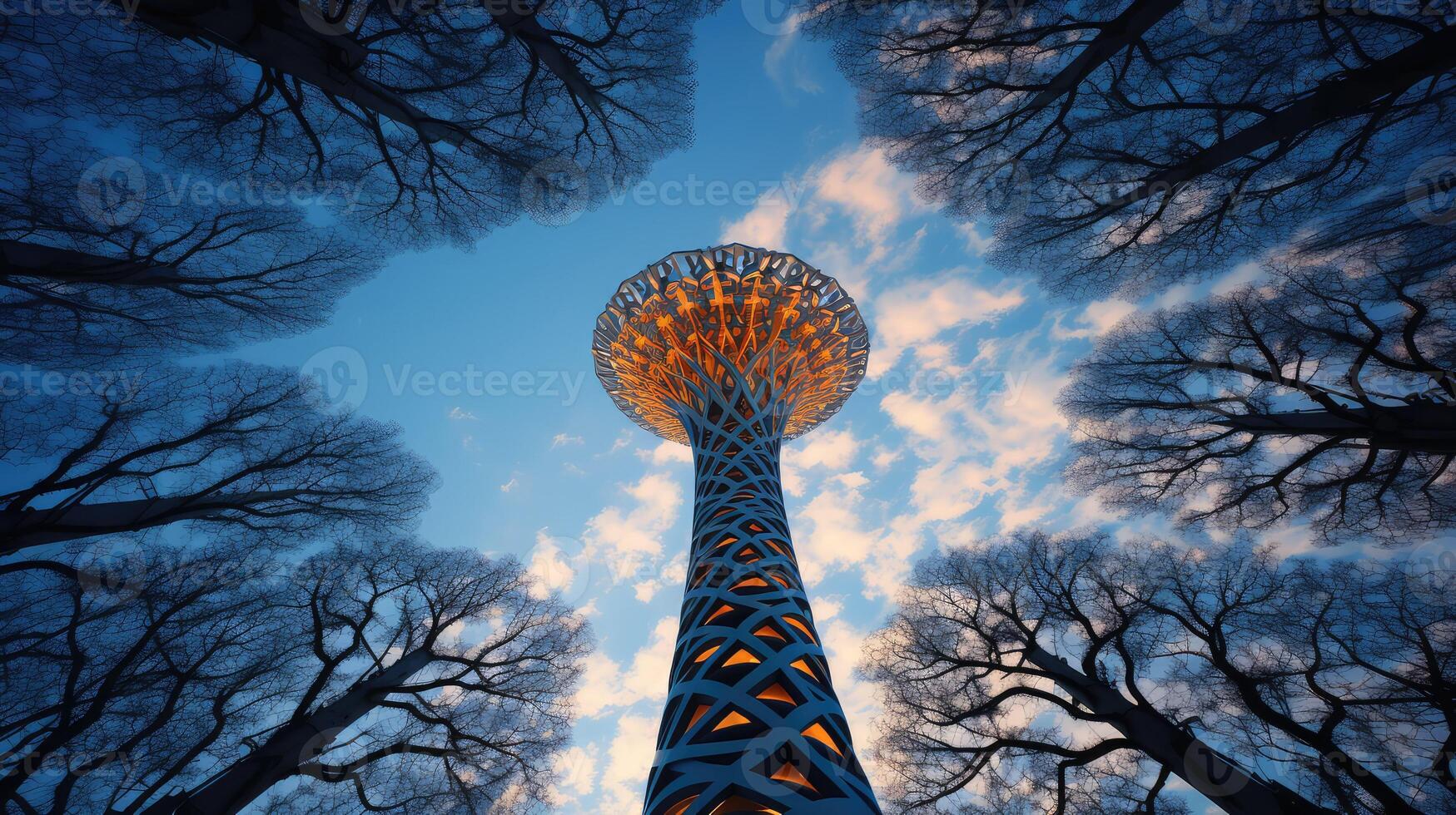 perspective sky tree photo