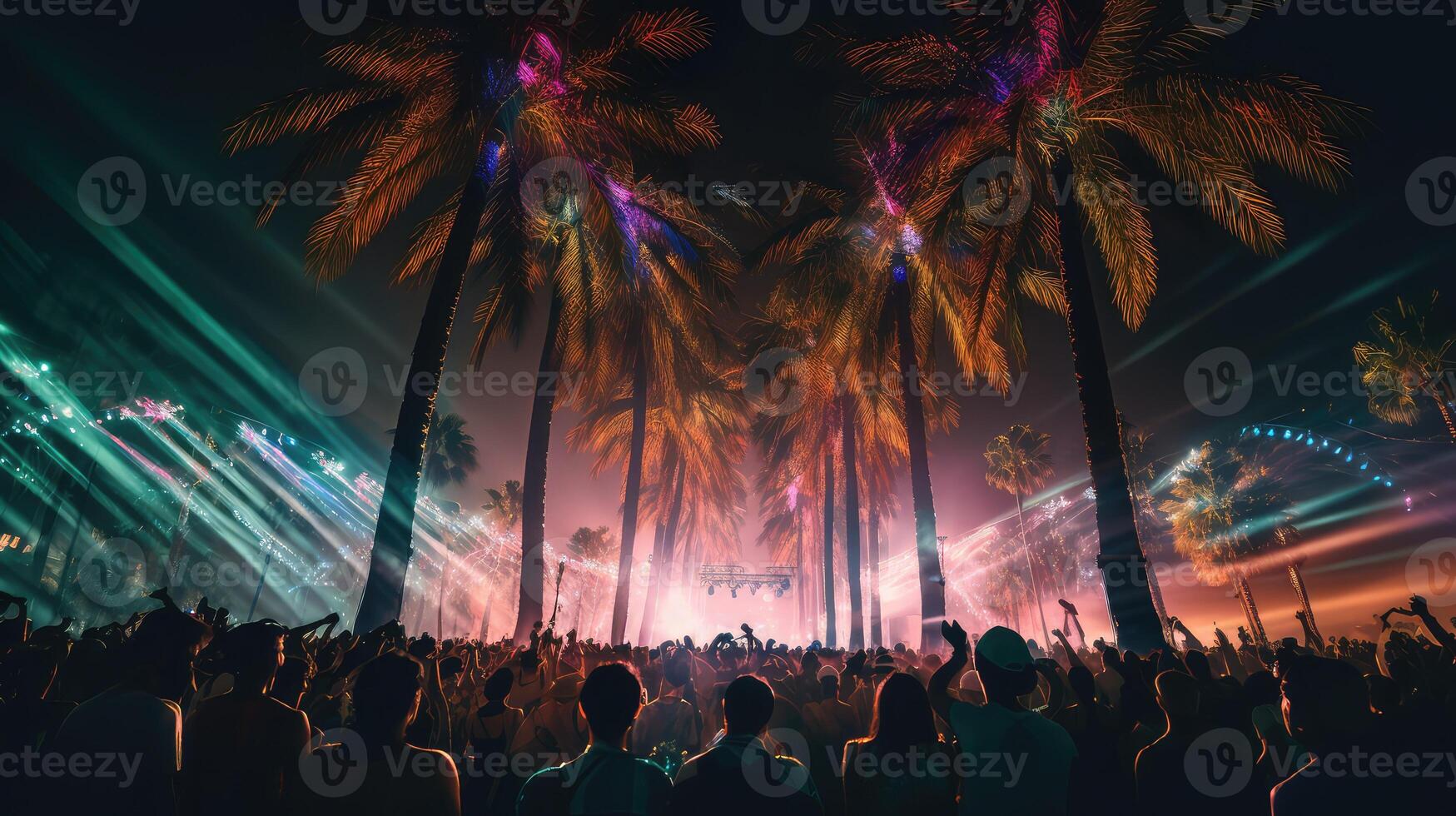 festival palm tree banner photo