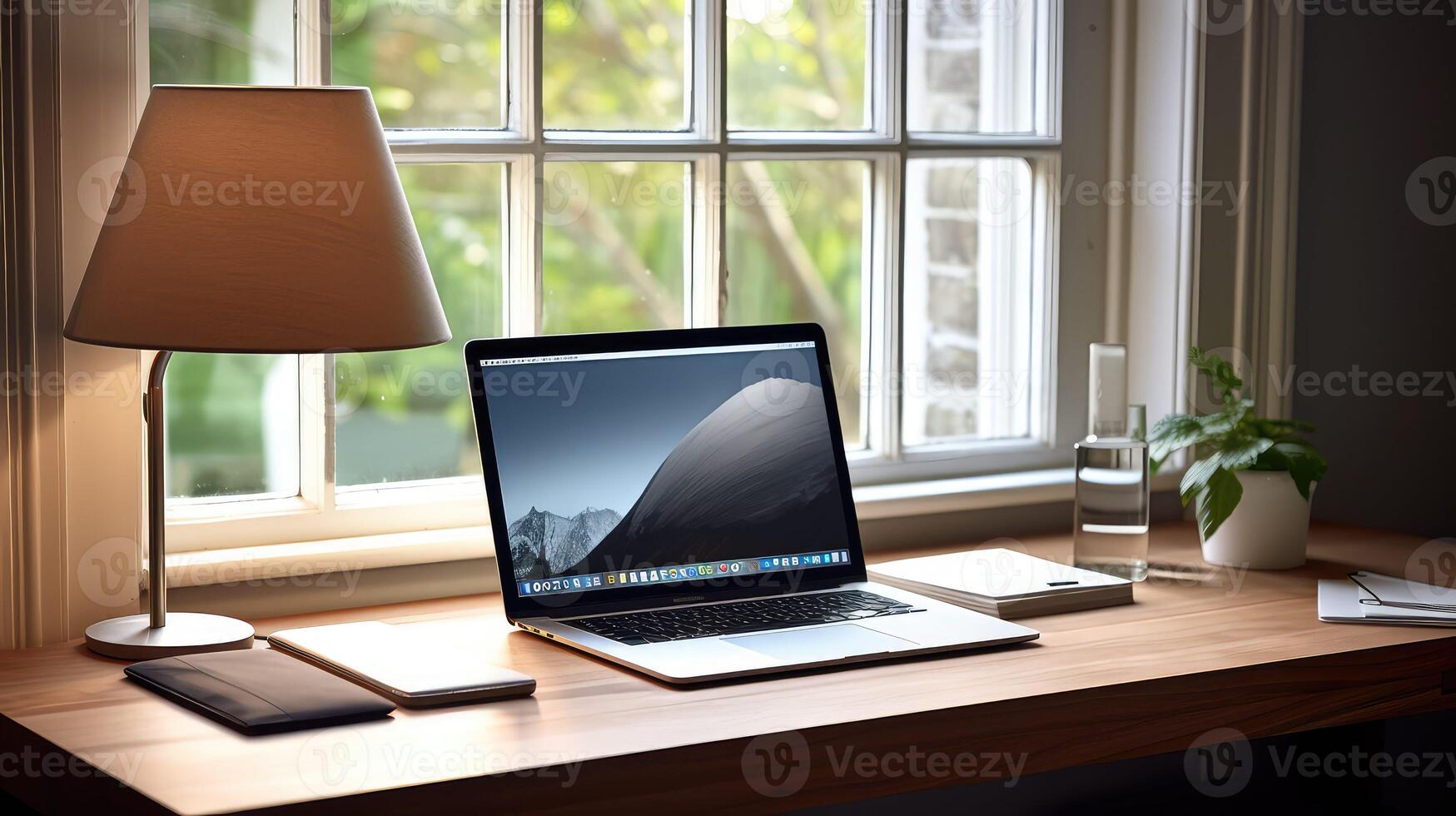 sleek desk office photo