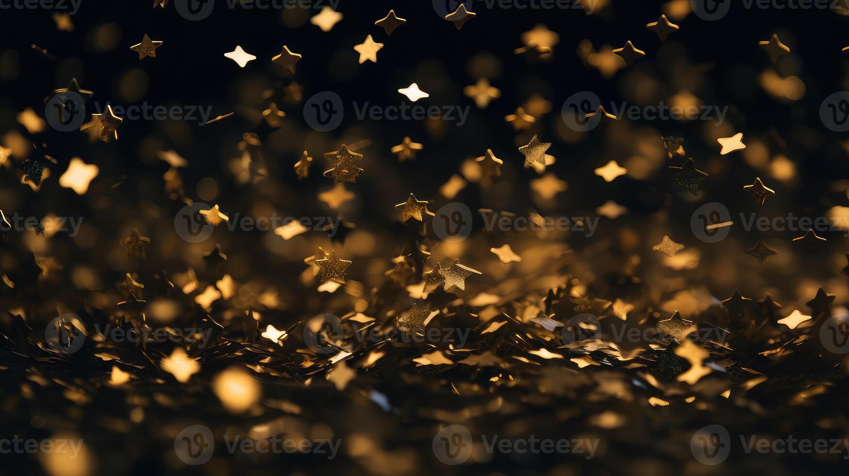 shot gold confetti stars photo