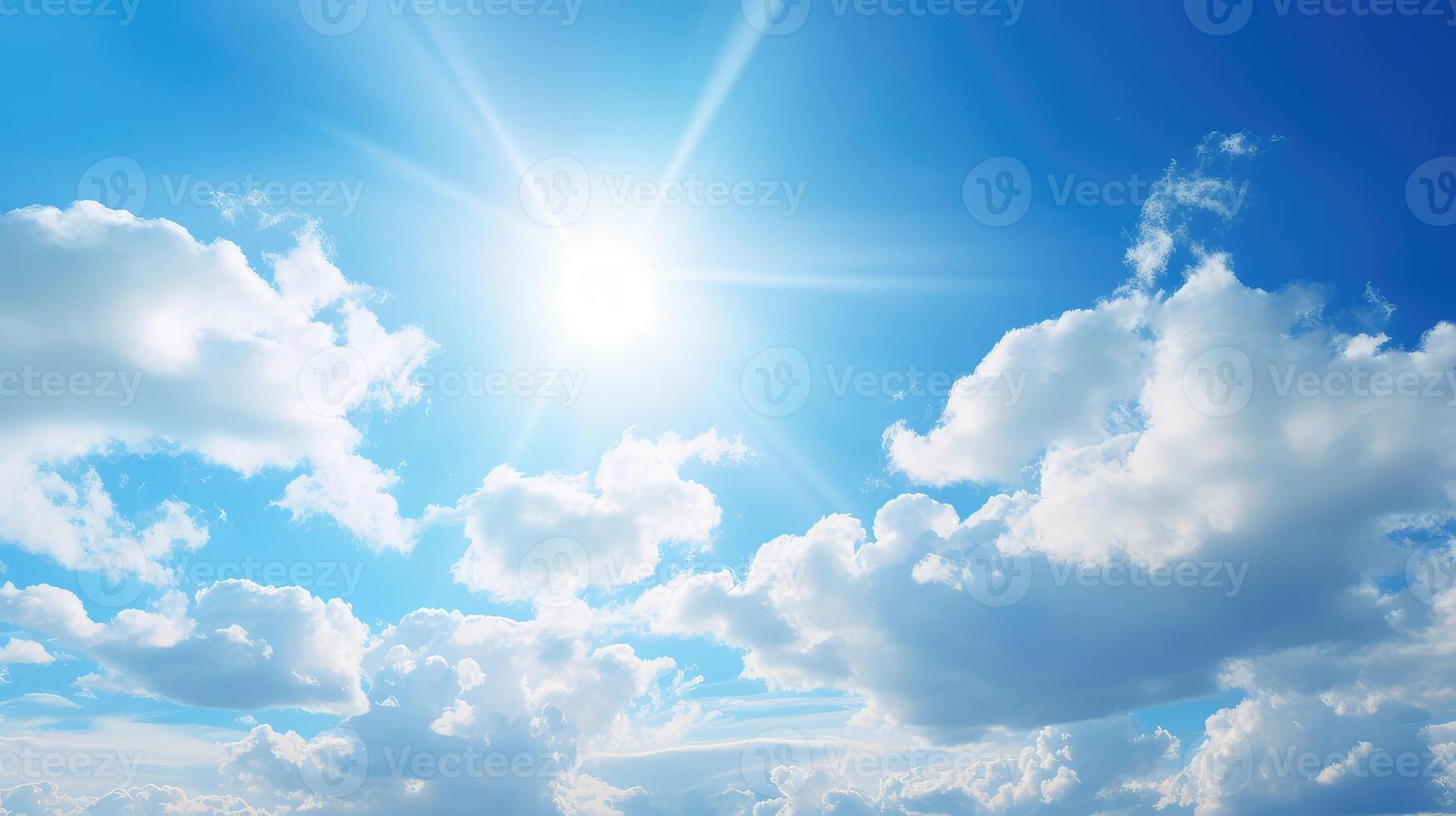 sun clouds sky blue photo