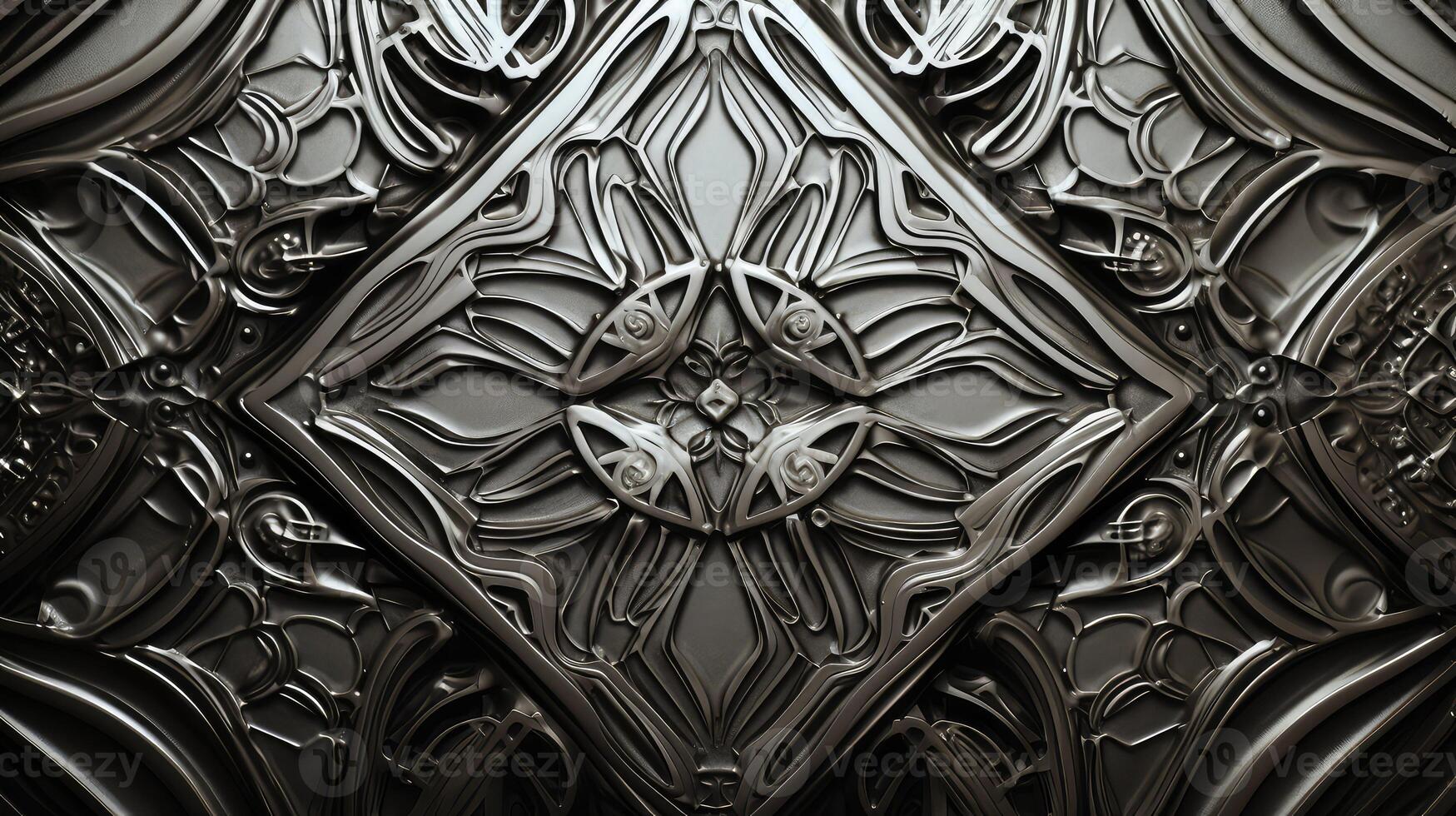 geometric chrome metal texture photo