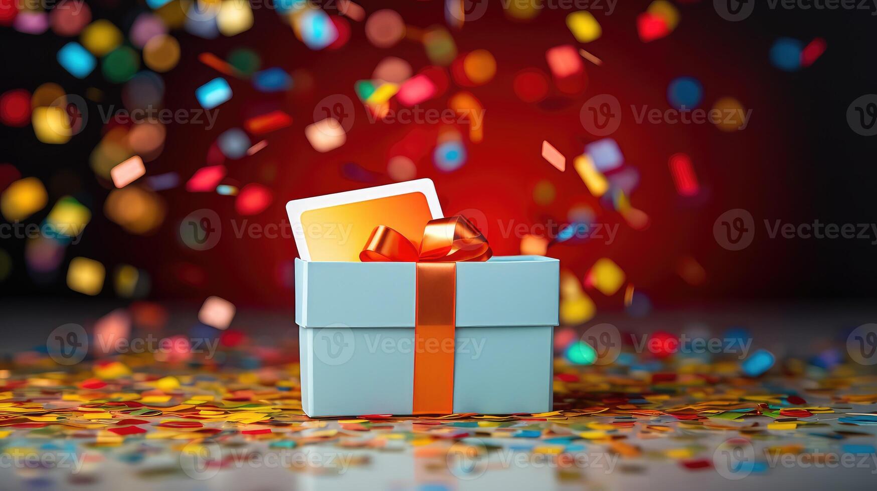 celebration gift card in box photo