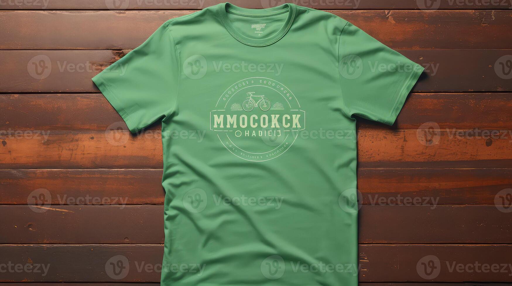 retro green tshirt mock up photo