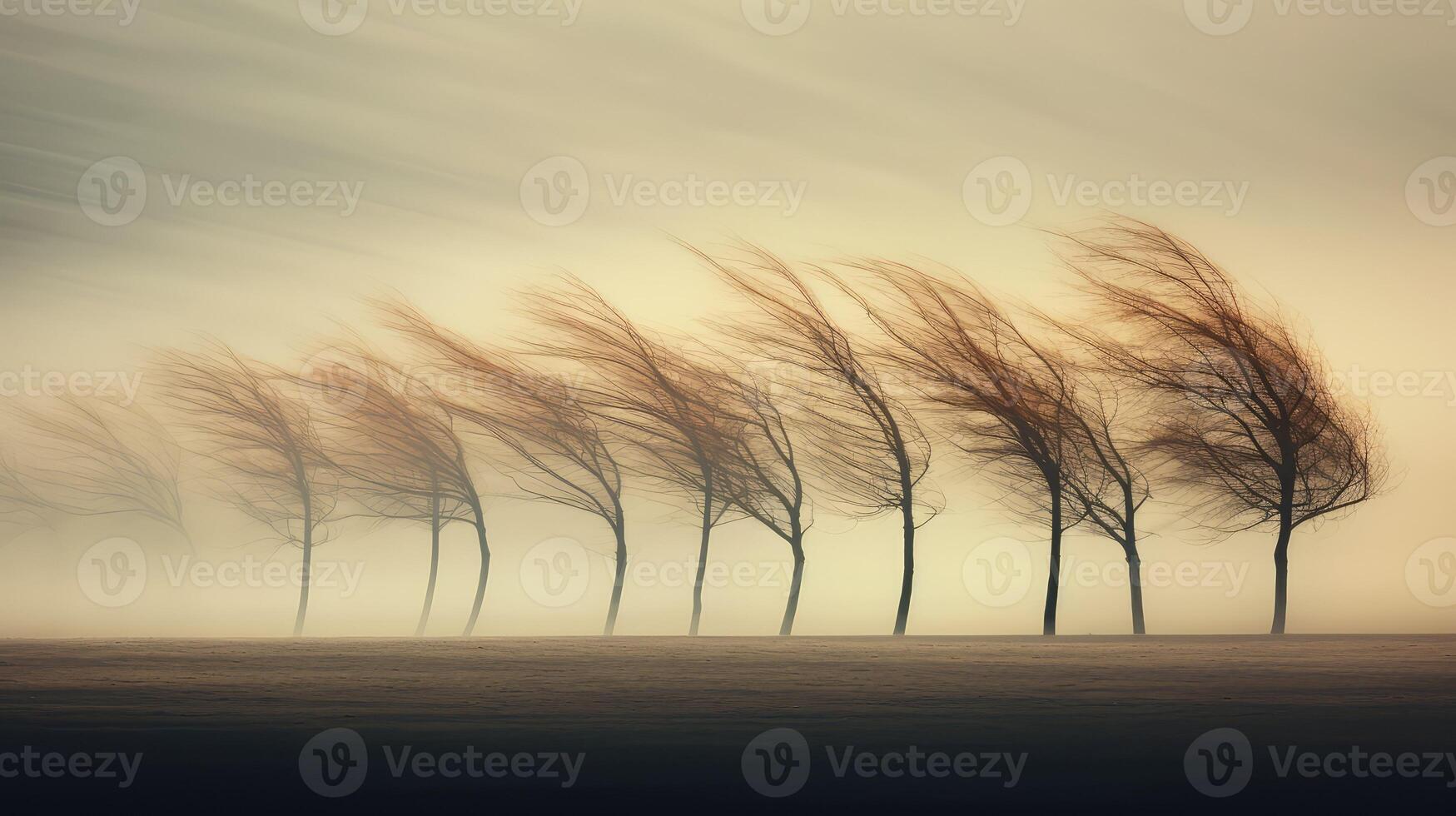 branches trees in wind photo