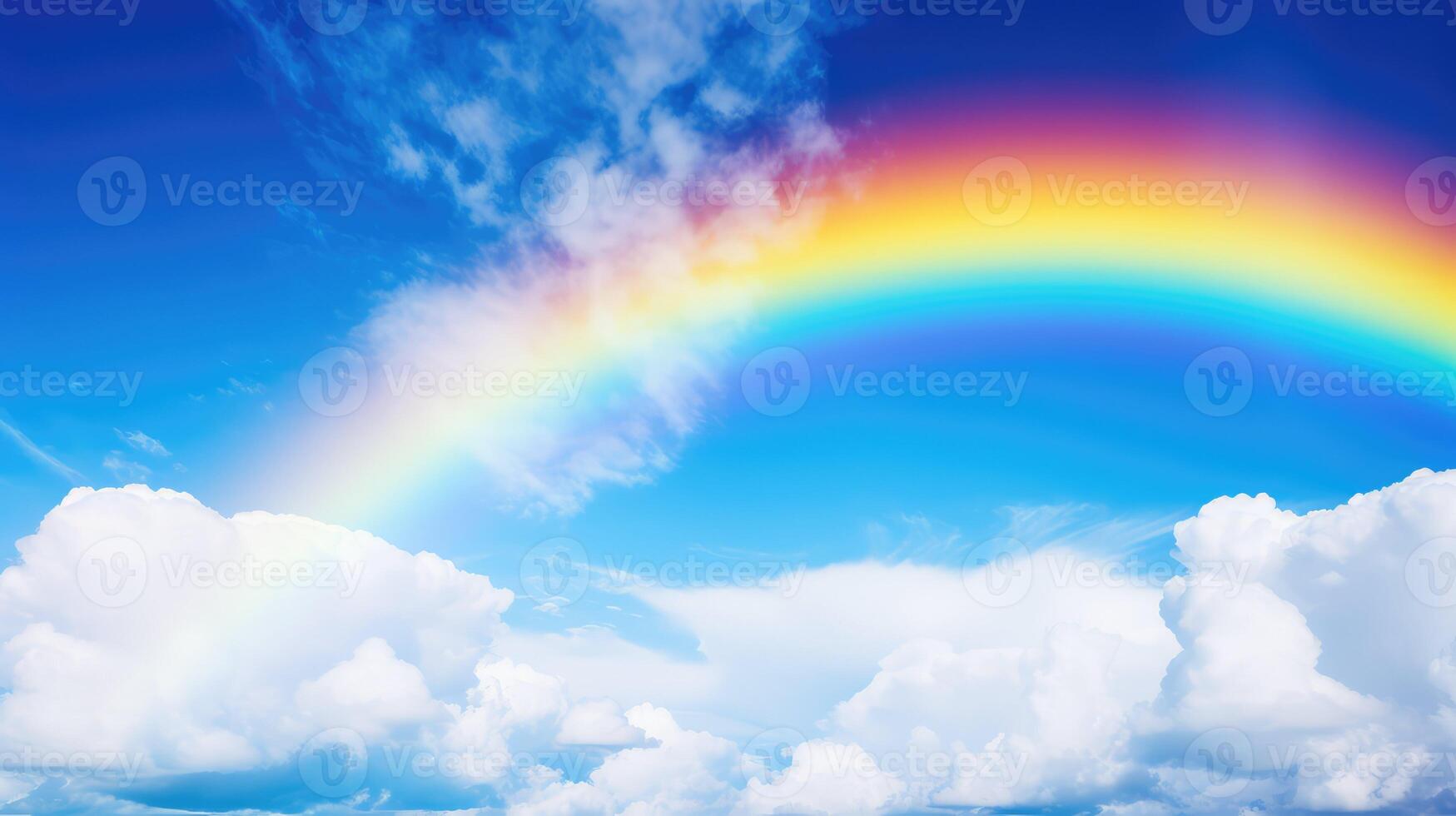 clouds spring rainbow background photo