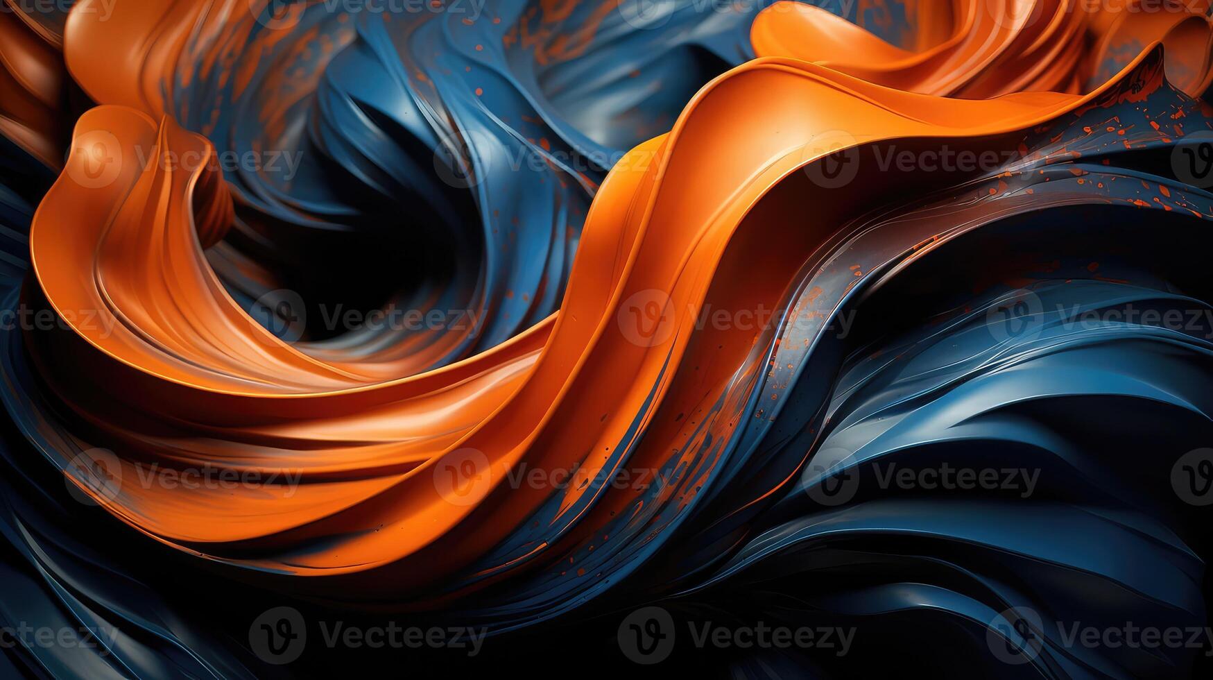 depth orange and blue abstract photo