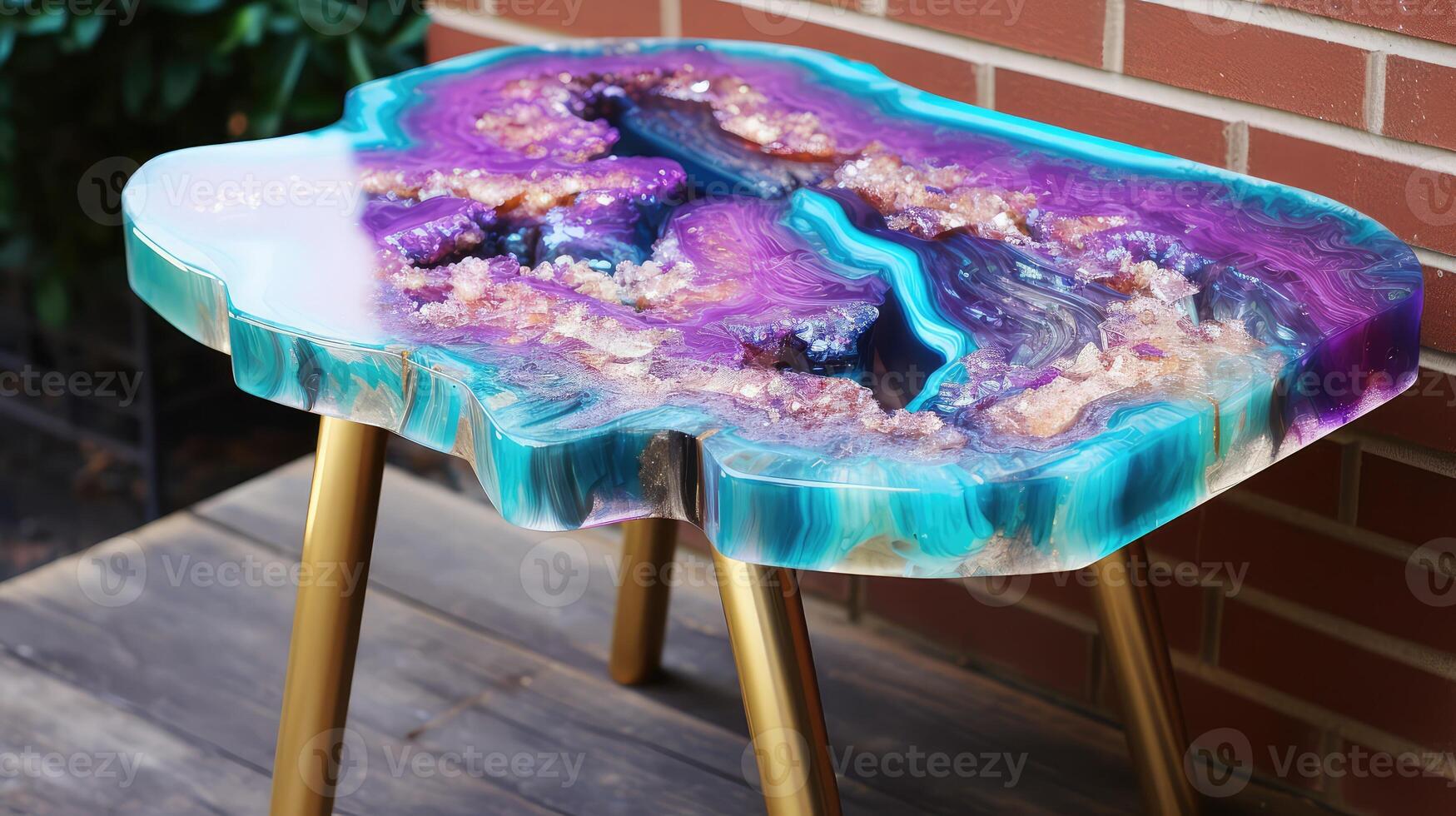 colors resin table photo