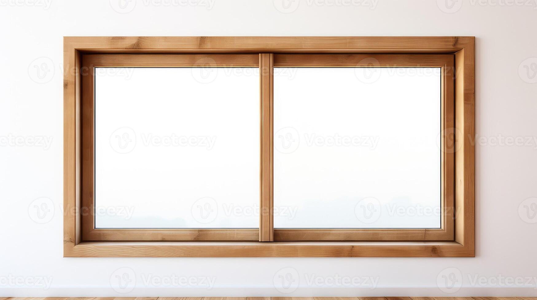 modern wood window frame photo