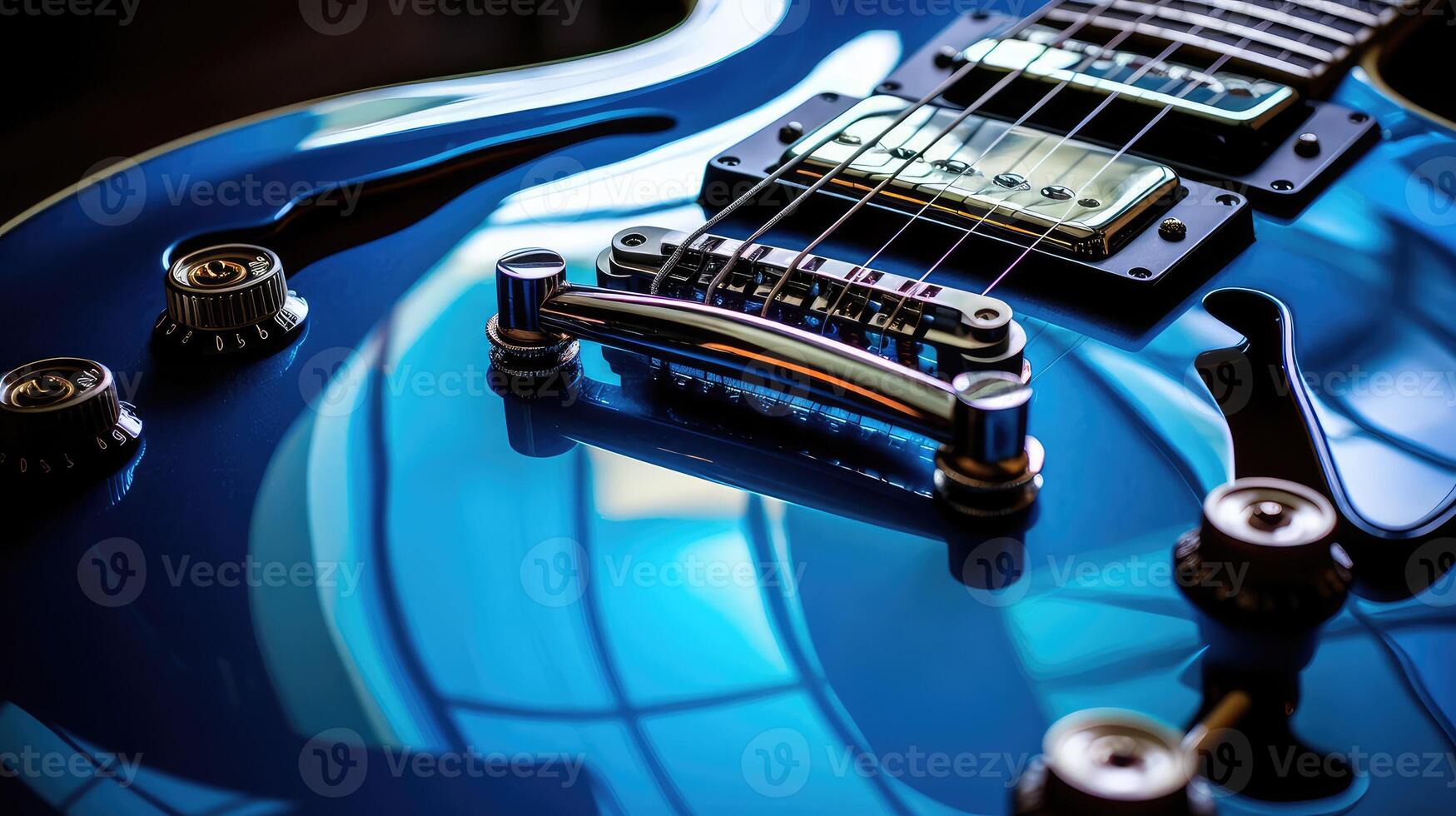strings metallic blue photo