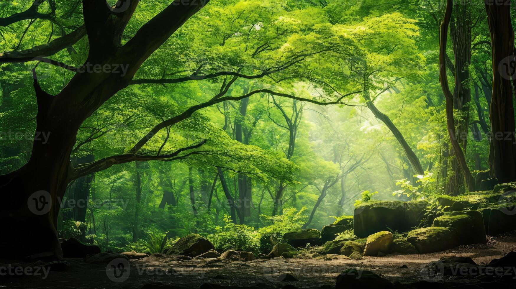 leaves zen green photo