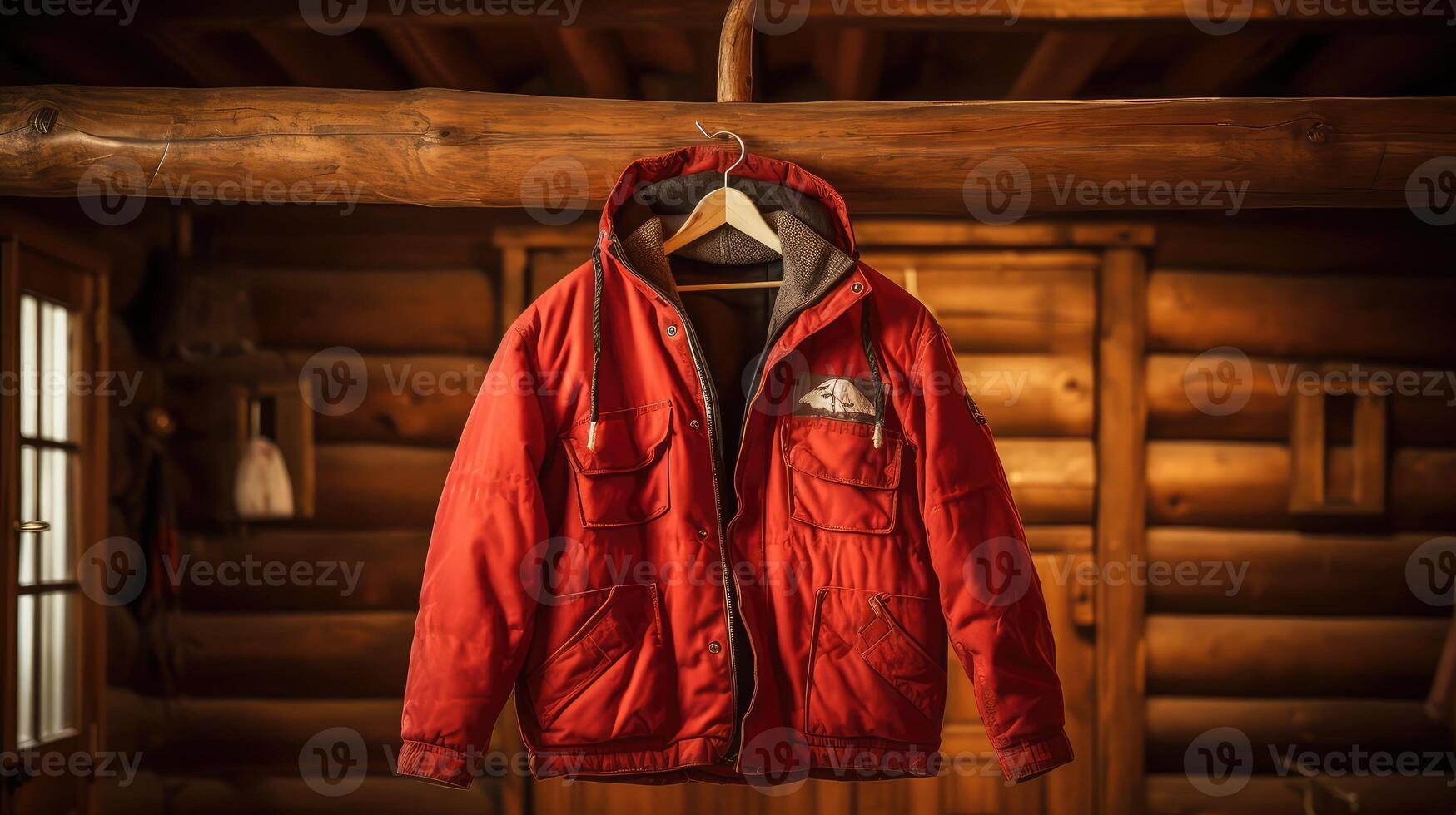 rustic red jacket photo