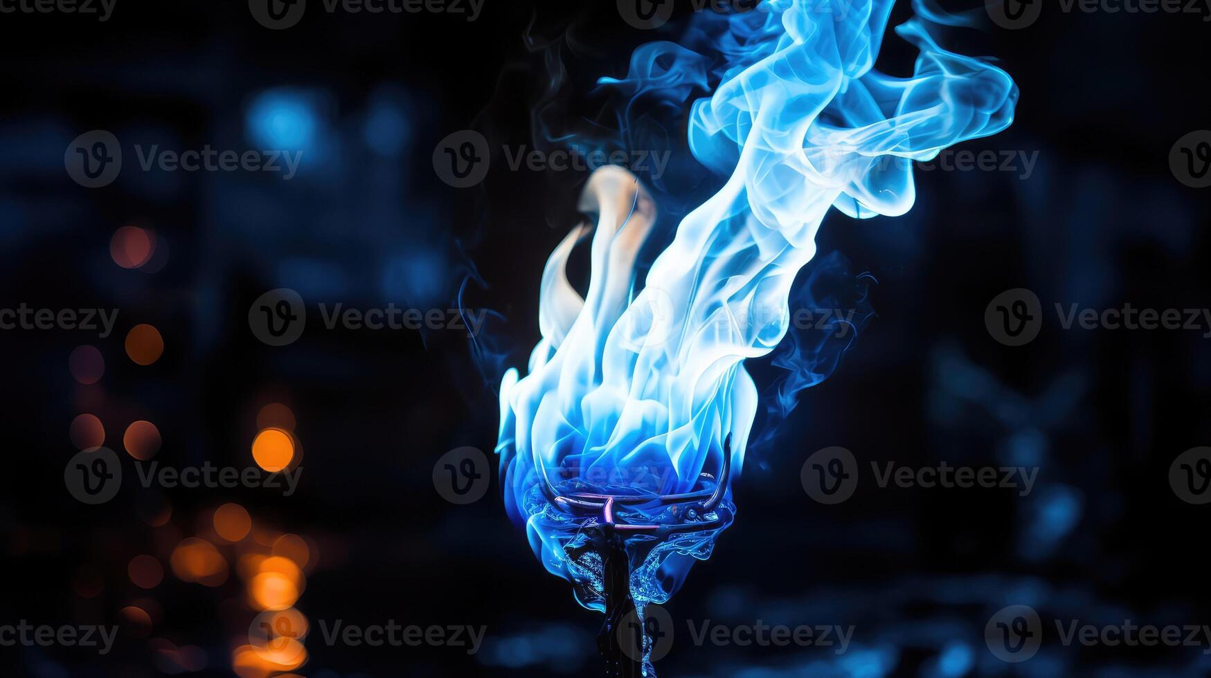torch blue flames photo