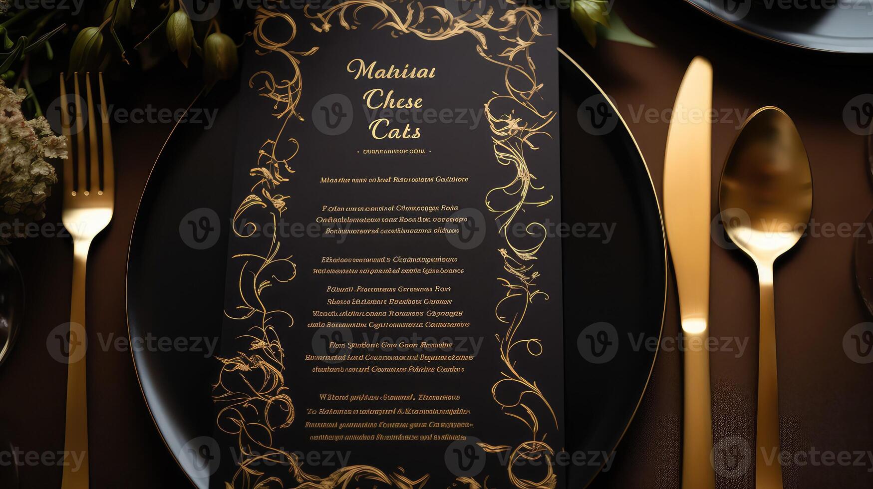 opulence gold font script photo