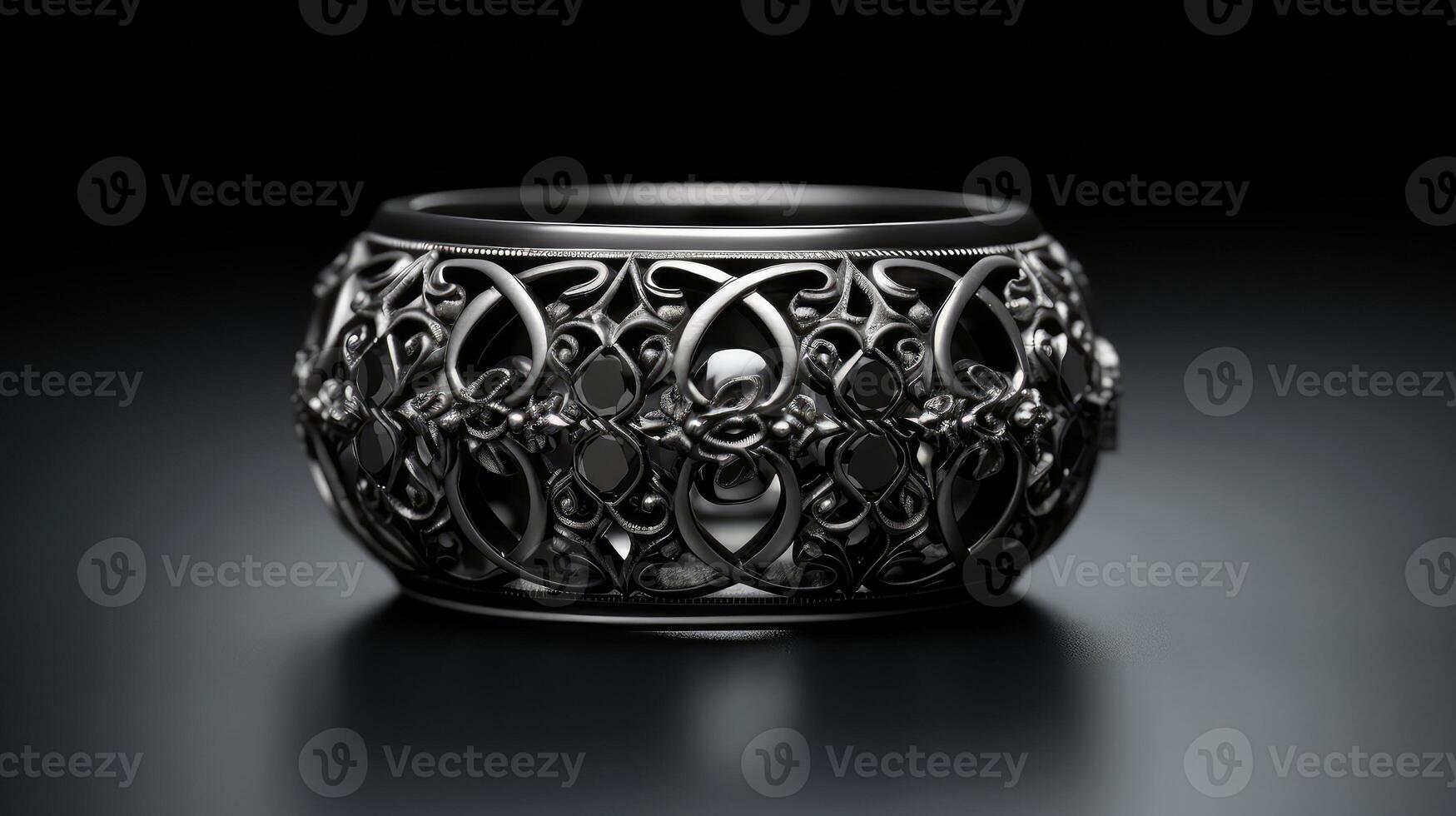 edgy black ring photo