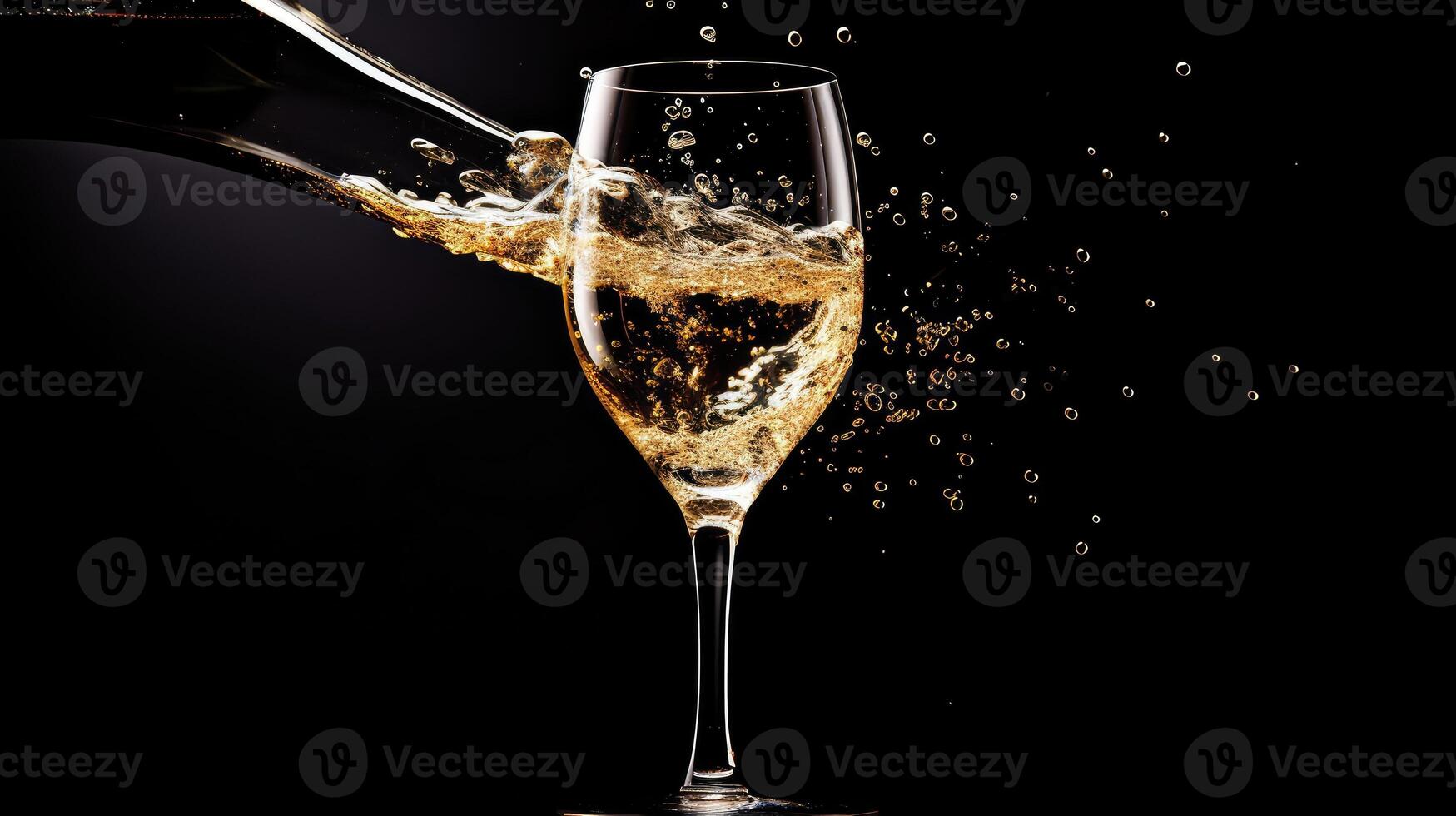 festive wine glass toast photo