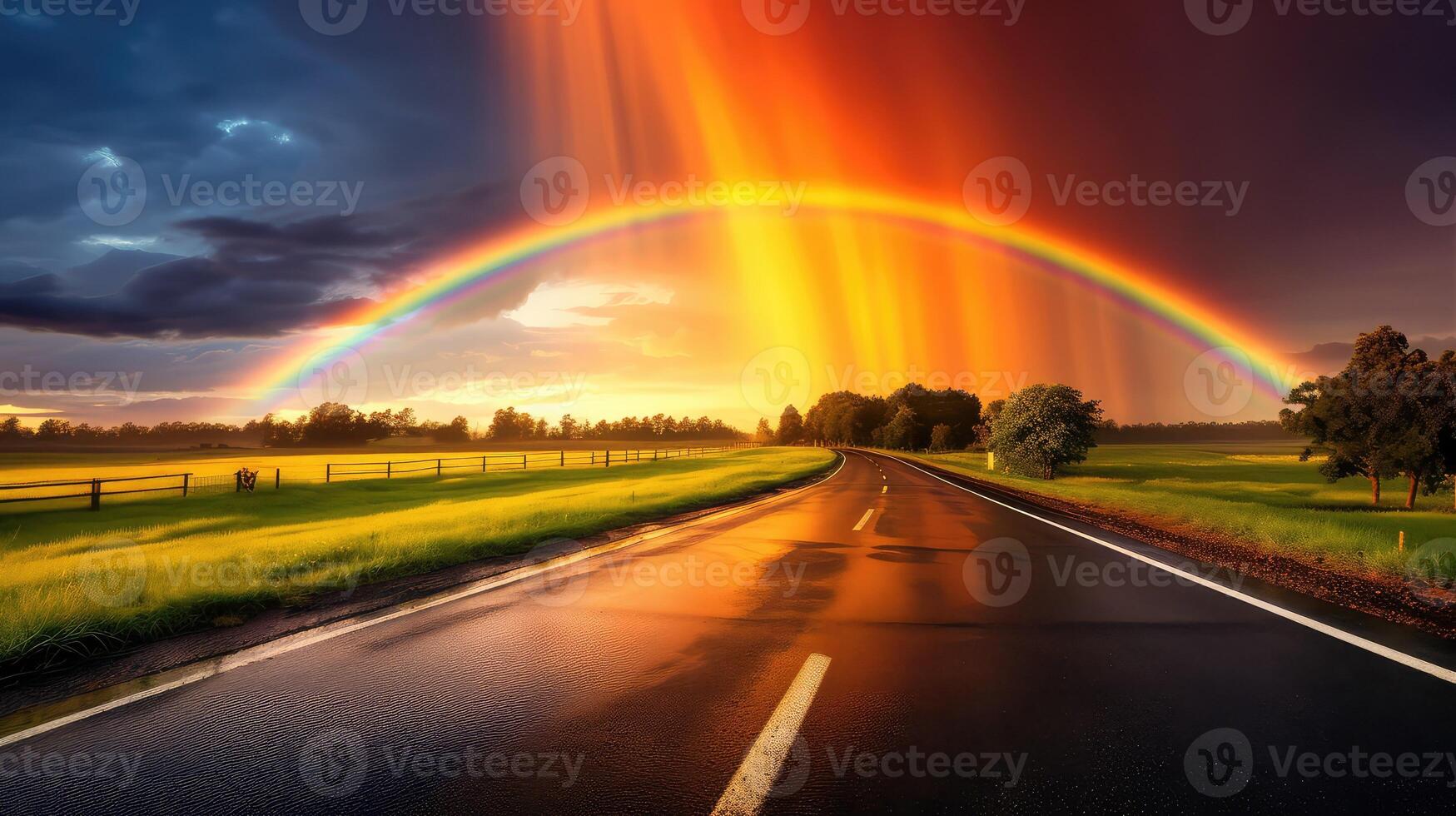 clouds rain road photo