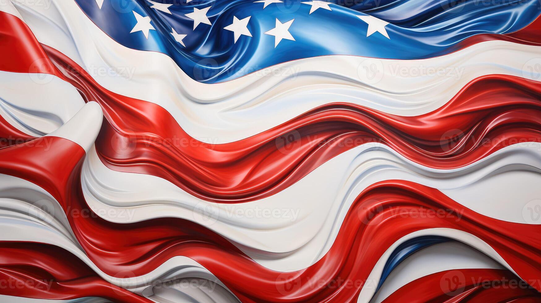 colors american flag on wall photo