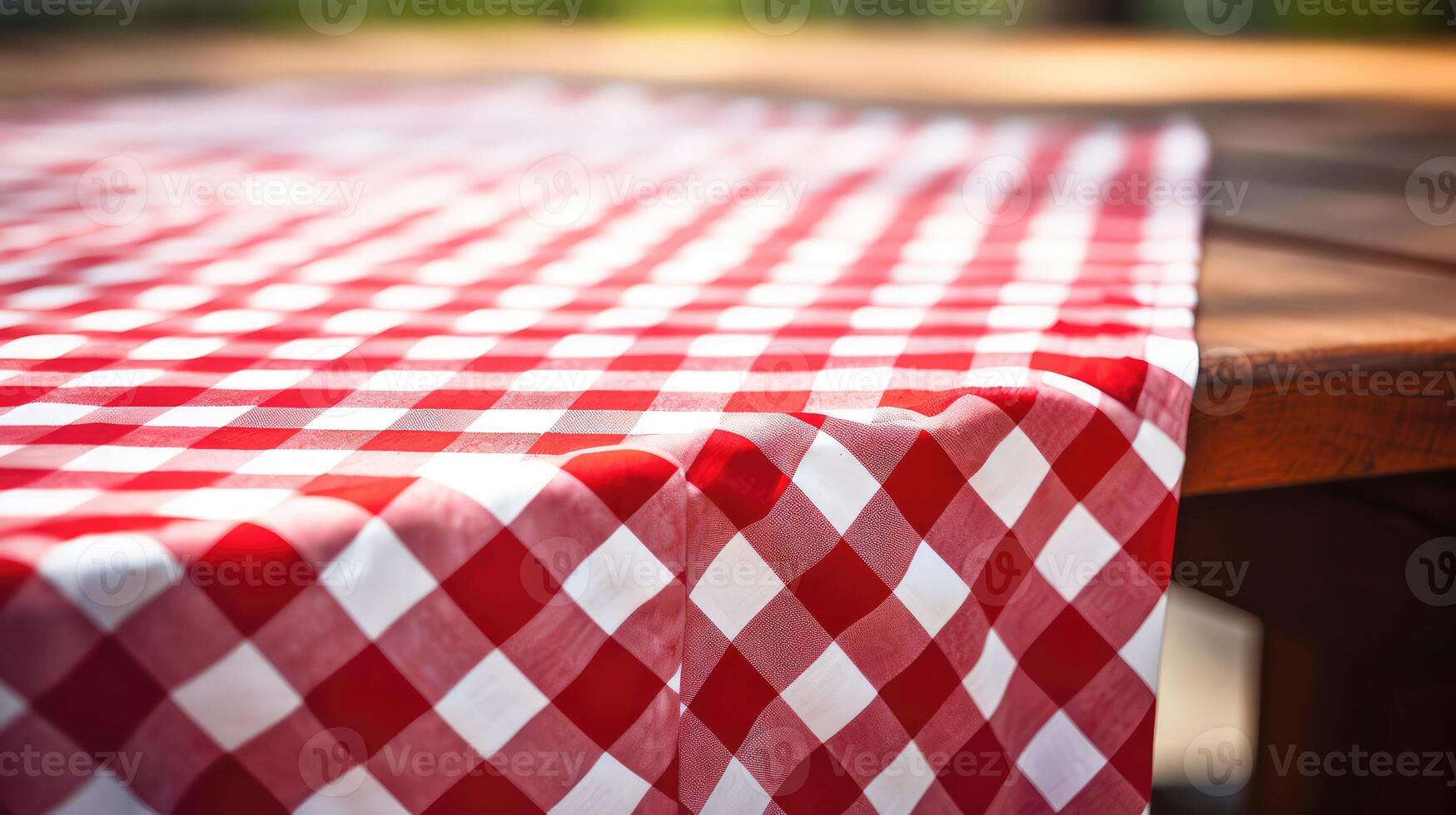 picnic red checkered table cloth photo