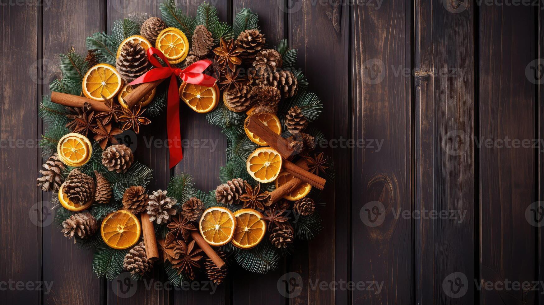 twigs christmas tree wreath photo