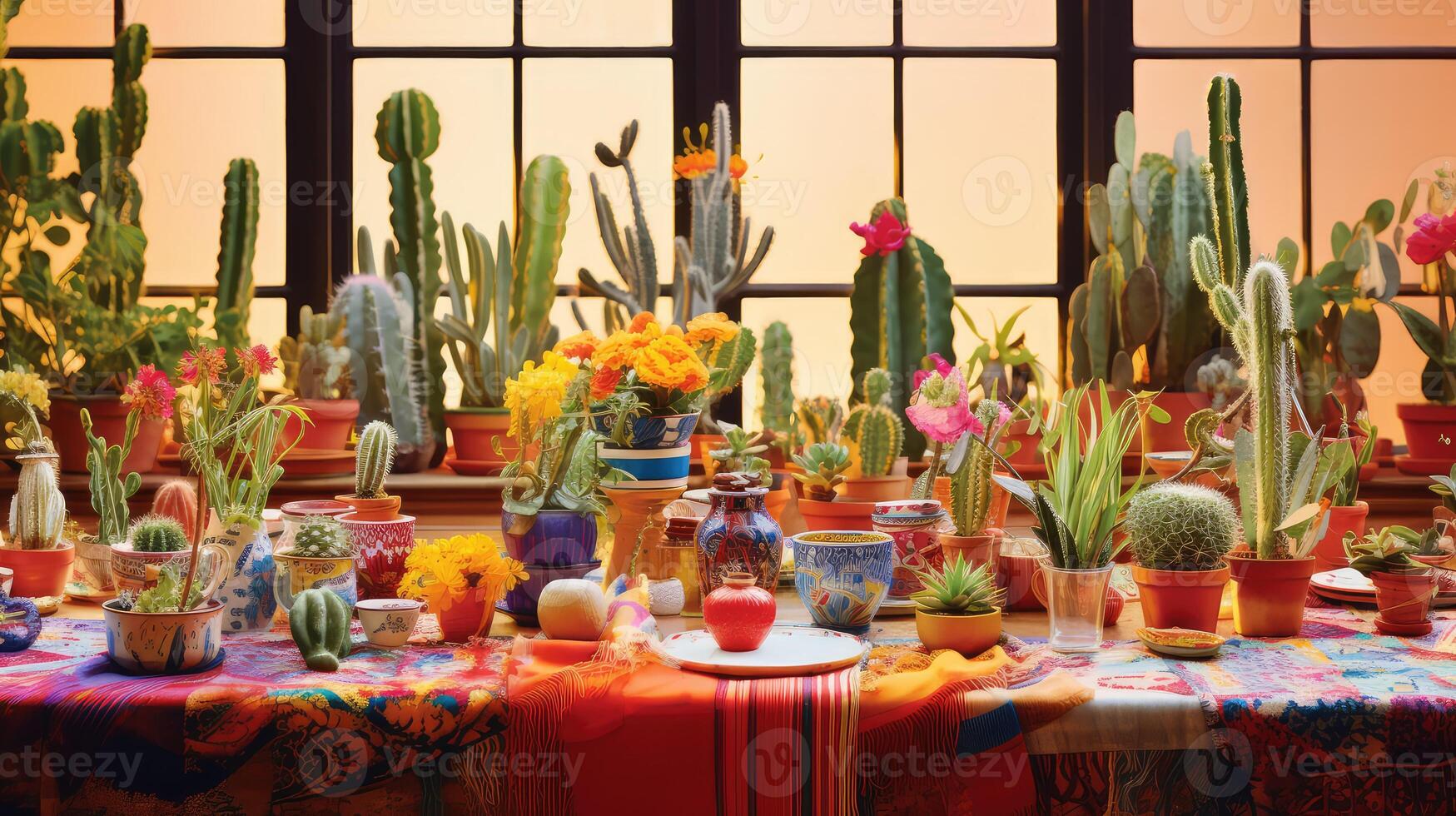 textiles cactus table photo
