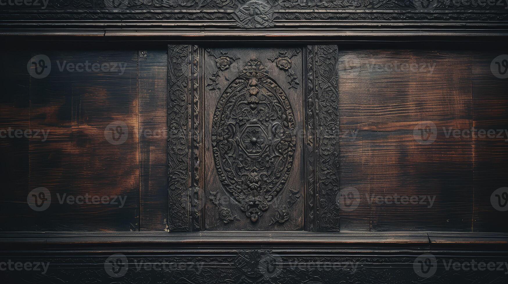 carvings vintage wood panels photo