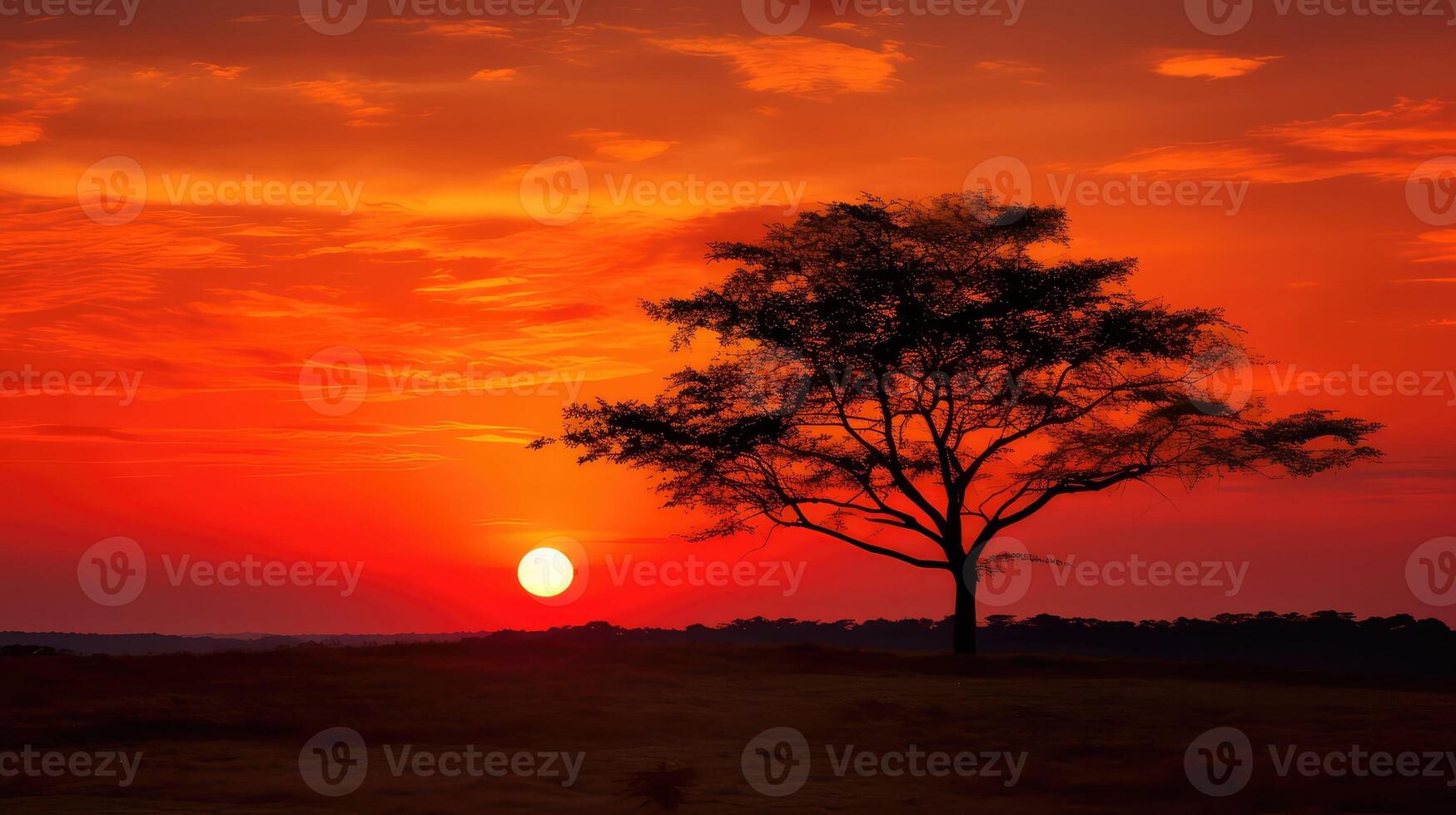 horizon red yellow green photo